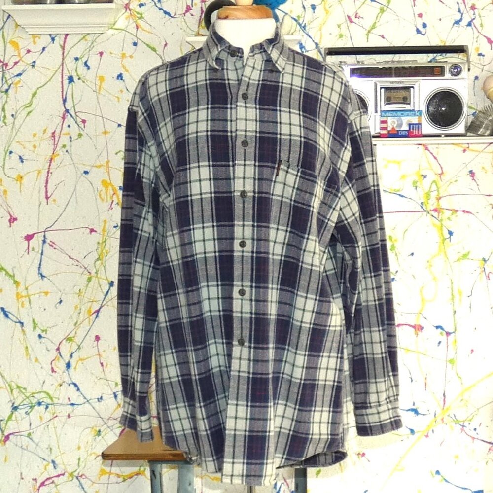 3 for $50💚 Abercrombie & Fitch The Big Shirt Vintage Plaid Button Down Shirt